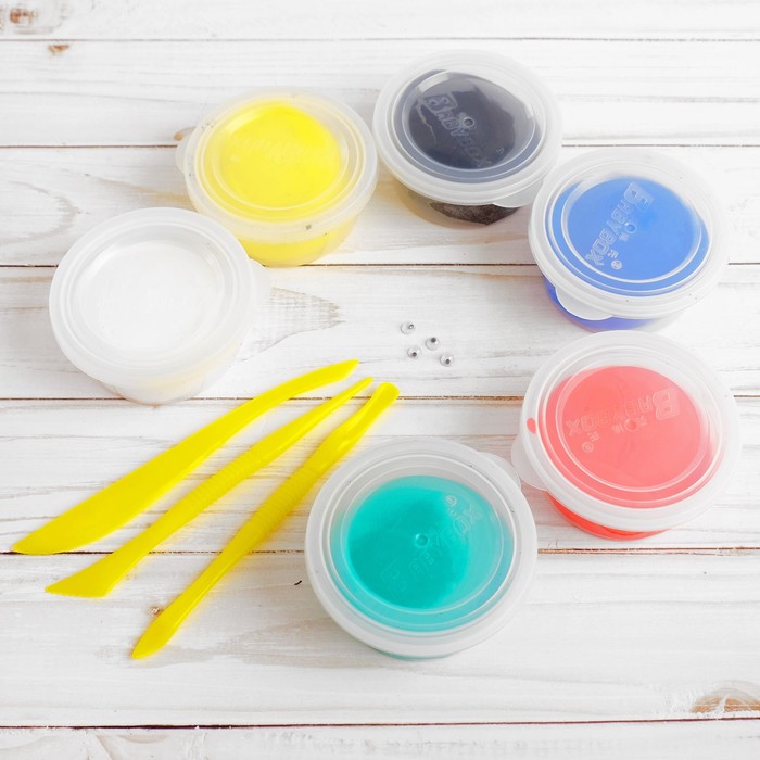 Набор для создания игрушек из массы для лепки "Сказочный сад", масса 6 банок по 16 г,3 стека