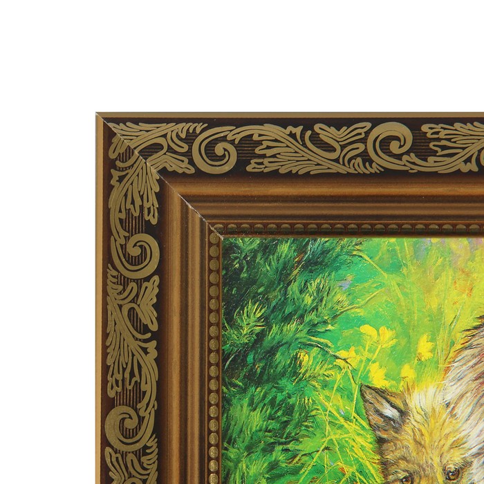 Картина "Волчица и детки" 27*37 см