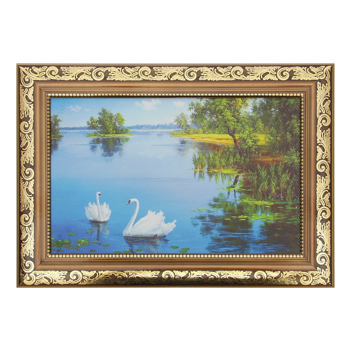 Картина "Прогулка по пруду" 27*37 см