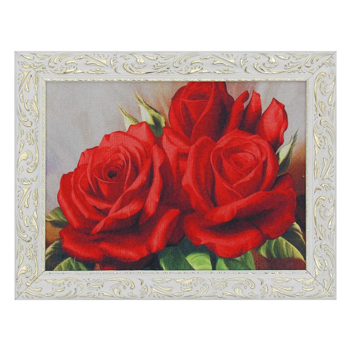 Гобеленовая картина "Розы красные" 34*44 см