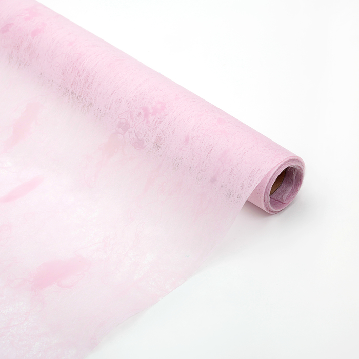 Фетр ламинированный "Мрамор", розовый, 0,6 х 5 м