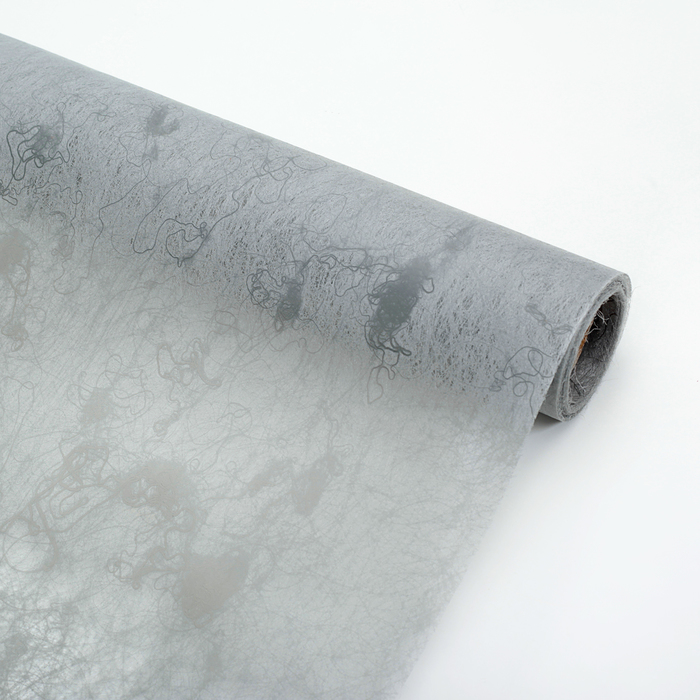 Фетр ламинированный "Мрамор", серый, 0,6 х 5 м