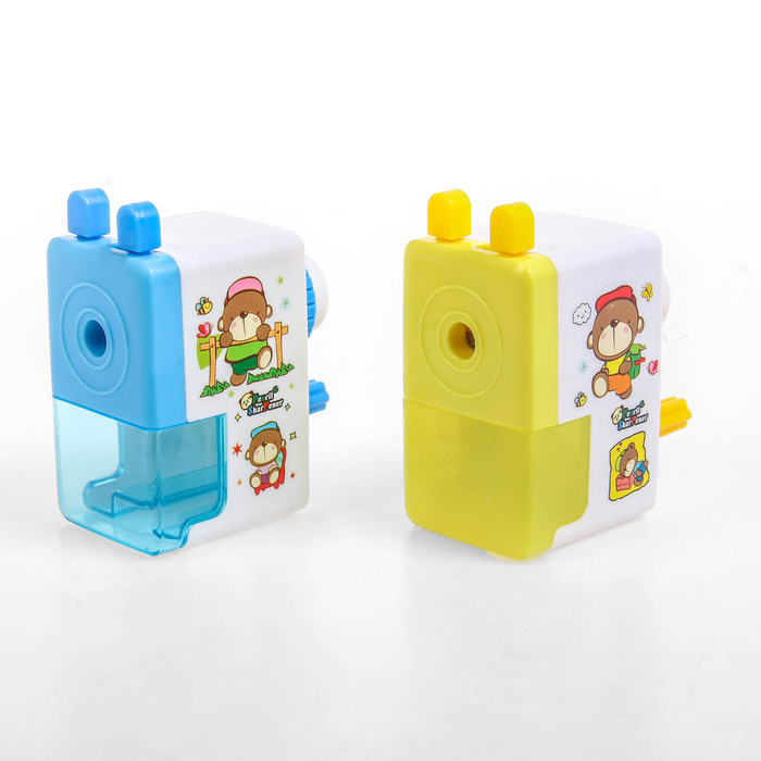 Точилка механическая с контейнером МИКС Классика с рисунком