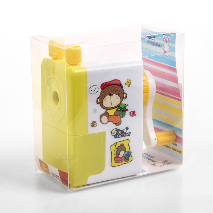 Точилка механическая с контейнером МИКС Классика с рисунком