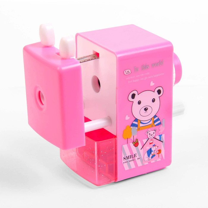 Точилка механическая с контейнером МИКС Классика с рисунком