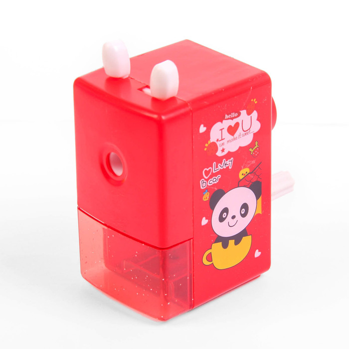 Точилка механическая с контейнером МИКС Классика с рисунком