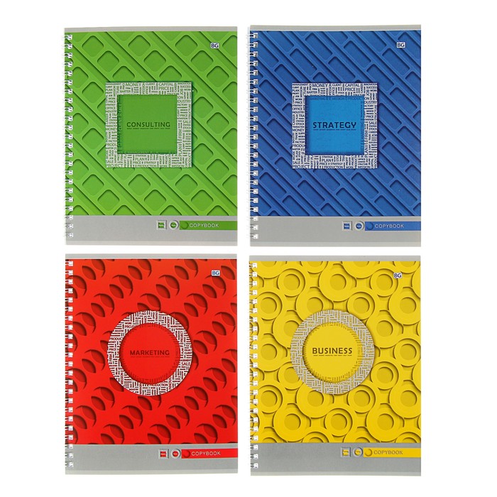 Тетрадь 60 листов клетка на гребне "Рабочие планы", обложка мелованный картон, микс