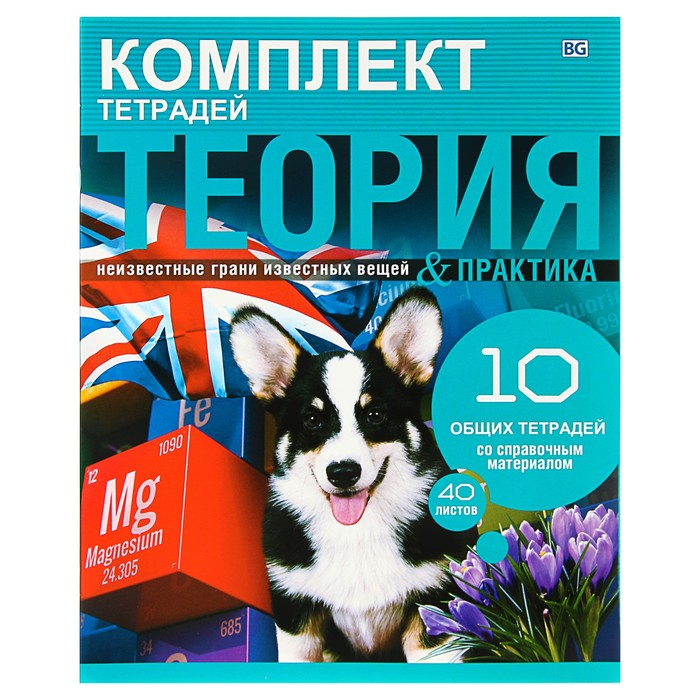 Комплект предметных тетрадей 40 листов "Теория и практика", обложка мелованный картон, 10 штук