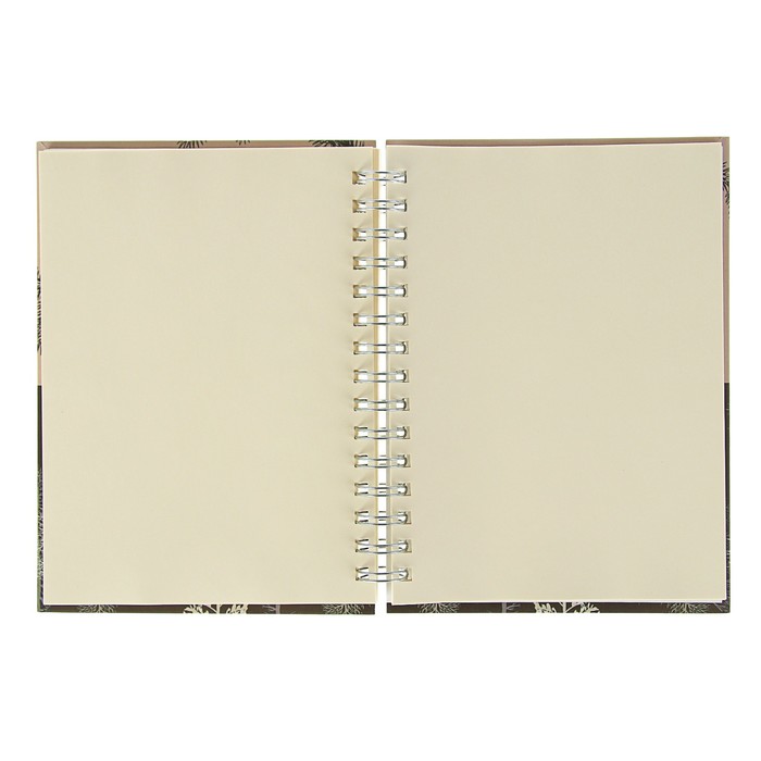 Тетрадь (скетчбук) 100 листов на гребне Forest sketch, твёрдая обложка, матовая ламинация, тонированный блок, микс