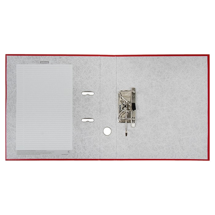 Папка-регистратор А4, 50мм Granite, собранный, красный, пластиковый карман, картон 1.75мм, вместимость 350 листов