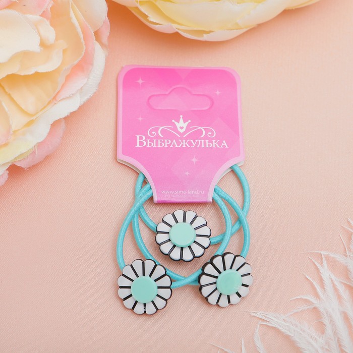 Резинка для волос "Ромашки" (набор 3 шт) микс