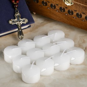 Кассета свечей парафиновых для могильных подсвечников, упаковка 12 штук