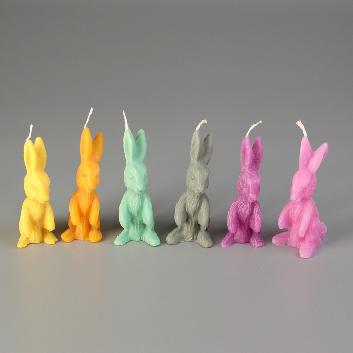 Свеча парафиновая "Зайчик пасхальный", микс