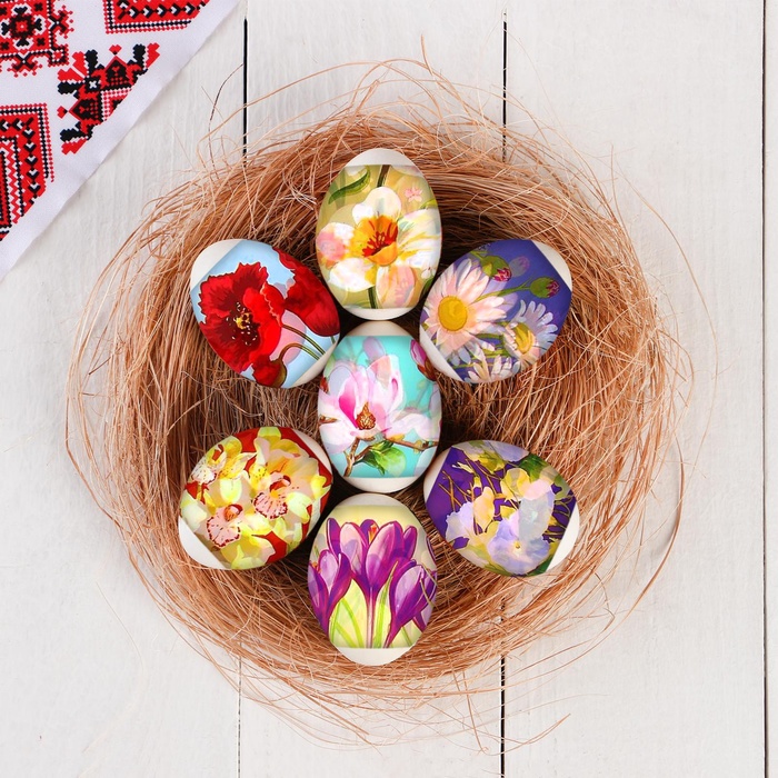 Пасхальная термоусадочная плёнка "Весенние цветы"