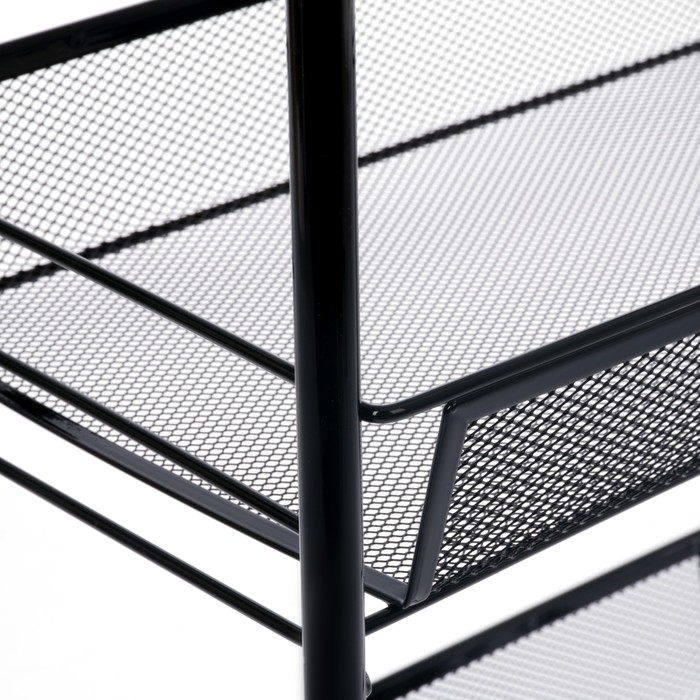 Этажерка 3-х ярусная "Ладья", цвет черный