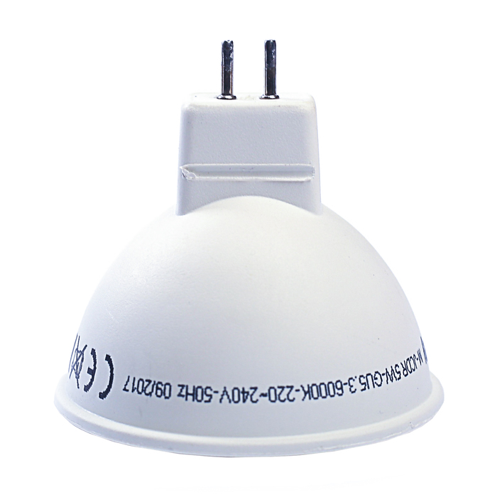 Лампа cветодиодная Smartbuy, MR16, GU5.3, 5 Вт, 6000 К, холодный белый свет