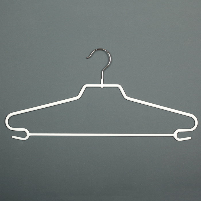 Вешалка антискользящая 43х23 см металл ПВХ покрытие, белый