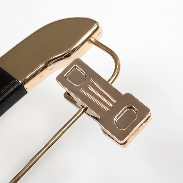 Вешалка для брюк и юбок с зажимами 32х22см, светлое золото