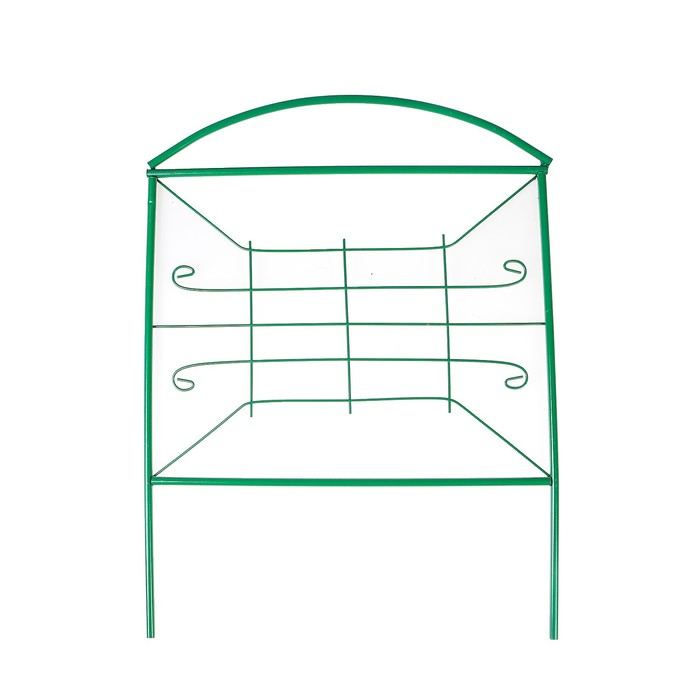 Ограждение декоративное, 65.5 х 242,5 см, 5 секций, металл, зелёное, «Классик мини»