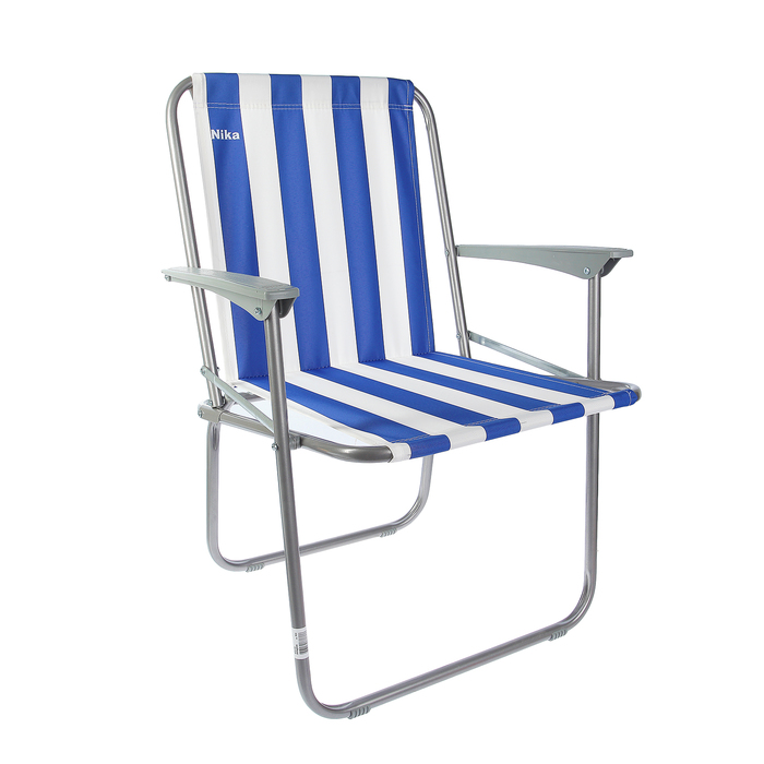 Кресло складное, цвет сине-белый КС4