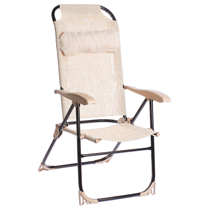 Кресло-шезлонг складное 2, размер 750x590x1090мм, цвет песочный К2