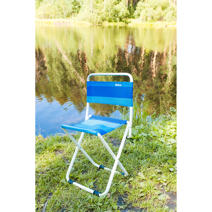 Стул пляжный синий (сетка), 385х380х650мм П1