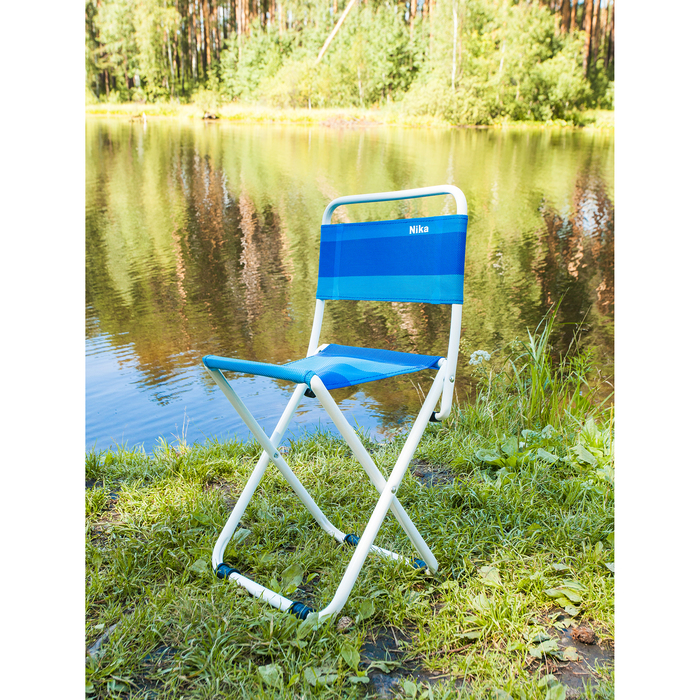 Стул пляжный синий (сетка), 385х380х650мм П1