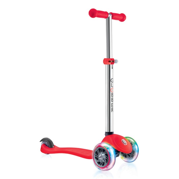 Самокат "Globber" PRIMO LIGHTS (свет.колеса), красный