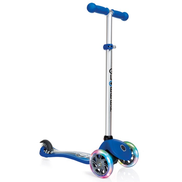 Самокат "Globber" PRIMO FANTASY LIGHTS (свет.колеса), синяя гонка