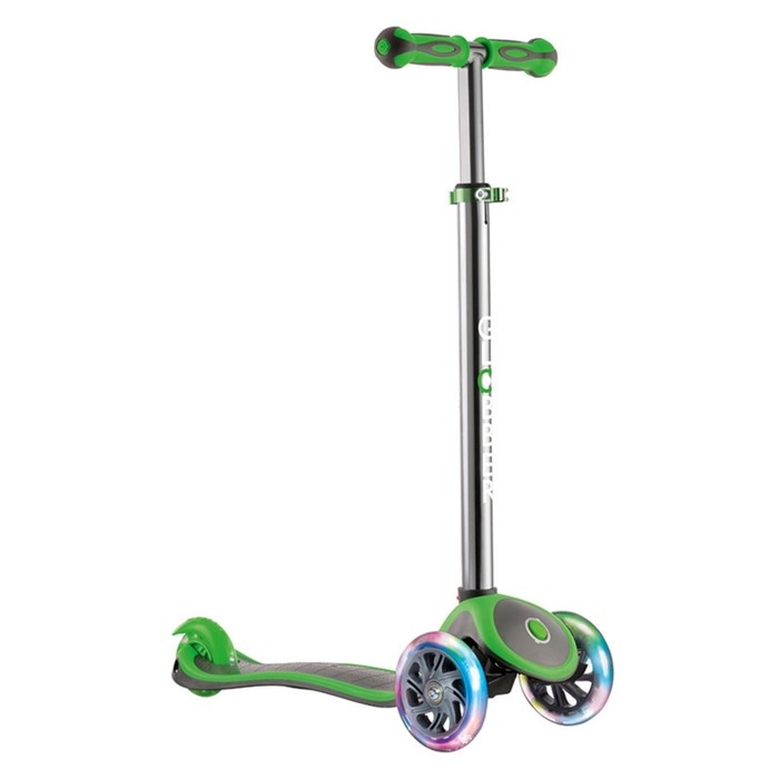 Самокат "Globber" MY FREE UP TITANIUM LIGHTS (свет.колеса), зеленый