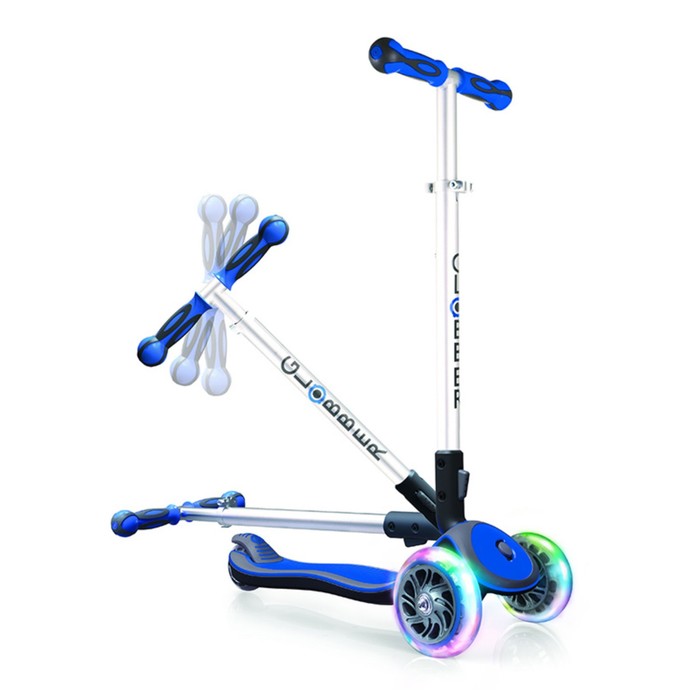 Самокат "Globber" ELITE SL (свет.колеса), синий