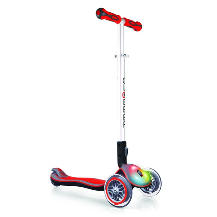 Самокат "Globber" ELITE F (свет. платформа), красный