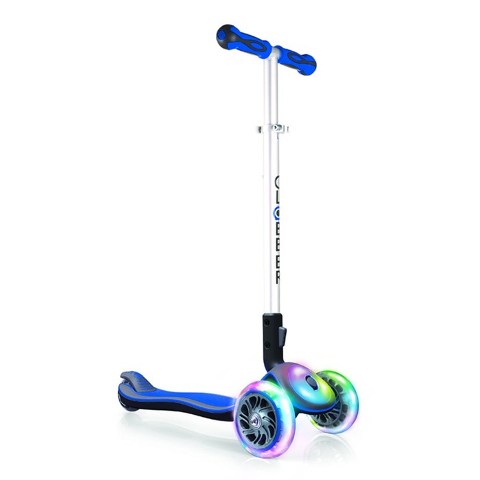 Самокат "Globber" ELITE FL (свет. платформа и колеса), синий