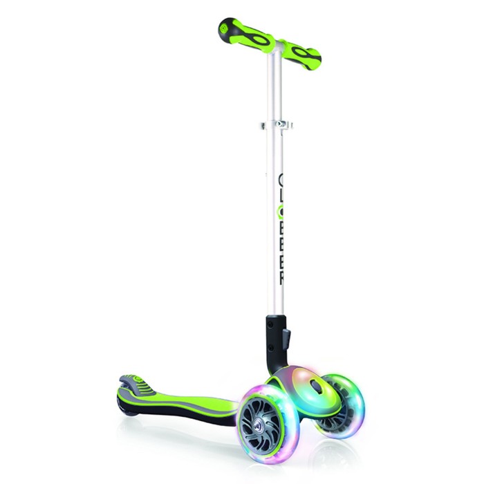 Самокат "Globber" ELITE FL (свет. платформа и колеса), зеленый