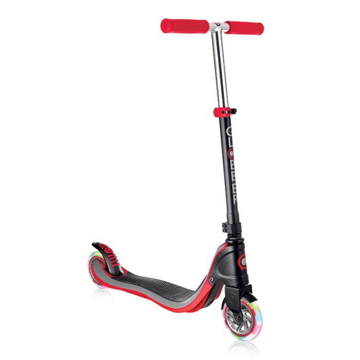 Самокат "Globber" FLOW 125 LIGHTS (свет.колеса), красный