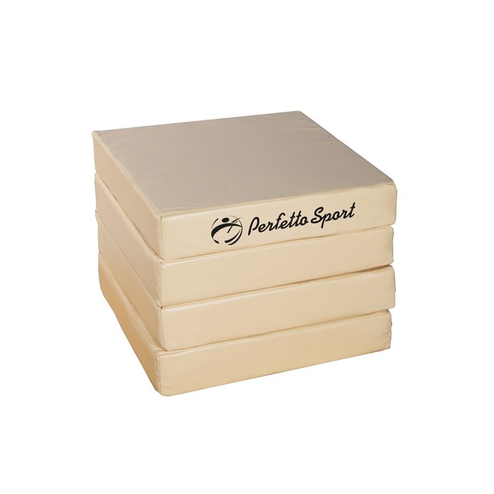 Мат № 11 (100 х 100 х 10) складной 4 сложения "PERFETTO SPORT" бежевый