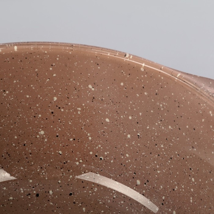 Кастрюля 1,45 л, с крышкой, цвет коричневый