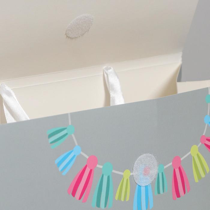 Пакет подарочный «Привет!», 23,5 × 19,5 × 11 см