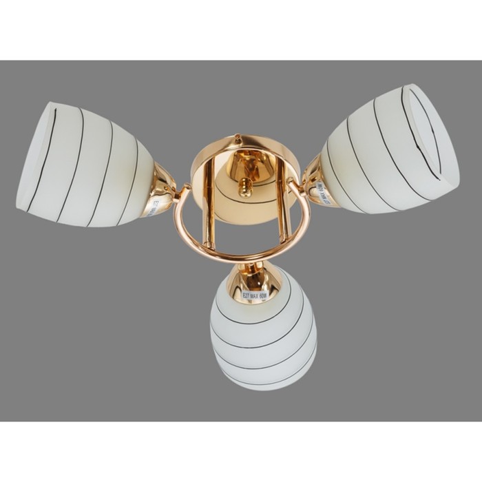 Люстра "Адеола" 3xE27 60Вт золото