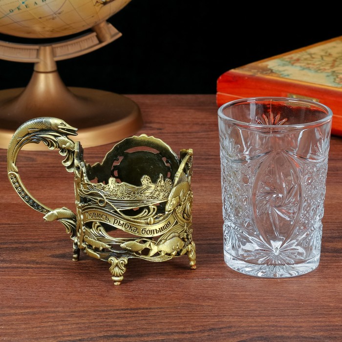 Подстаканник со стаканом "Лучший дедушка"