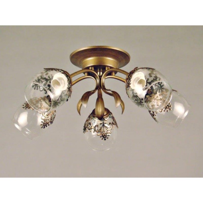 Люстра "Иоланта " 5xE27 60Вт коричневый