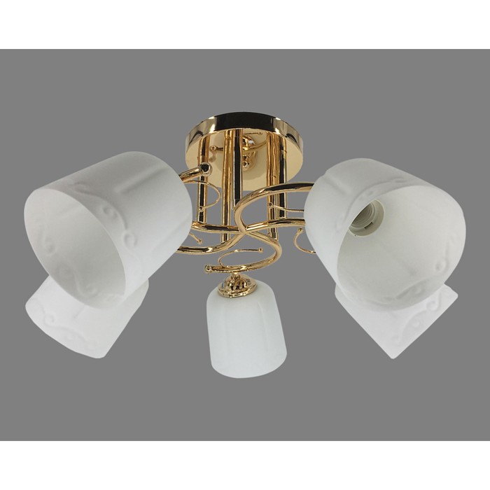 Люстра "Клементина " 5xE27 60Вт золото 52х52х27 см.