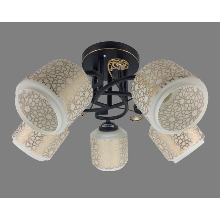 Люстра "Давина " 5xE27 60Вт черный-золото