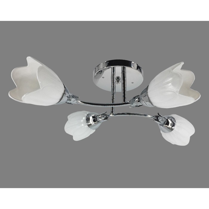 Люстра "Джини " 4xE27 60Вт хром52х52х17см.