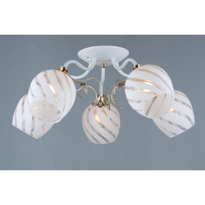 Люстра "Донна " 5xE27 60Вт белый + золото