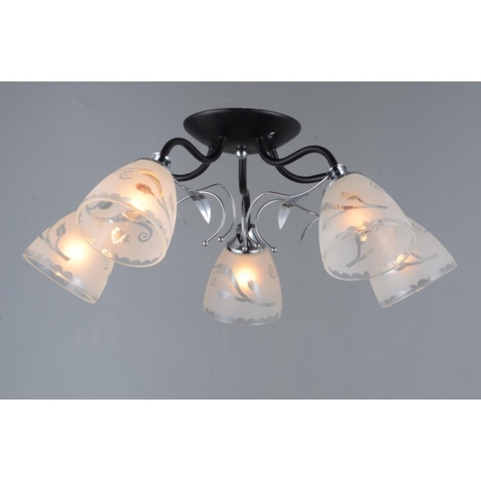 Люстра "Дэвена " 5xE27 60Вт черный-хром