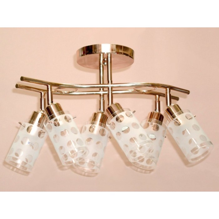 Люстра "Мэйди " 6xE27 60Вт золото