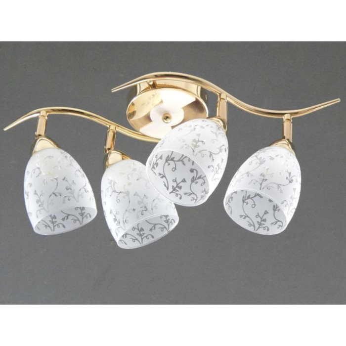 Люстра "Лилас " 4xE14 60Вт золото