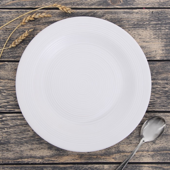 Тарелка обеденная 27 см "Вихрь", цвет белый