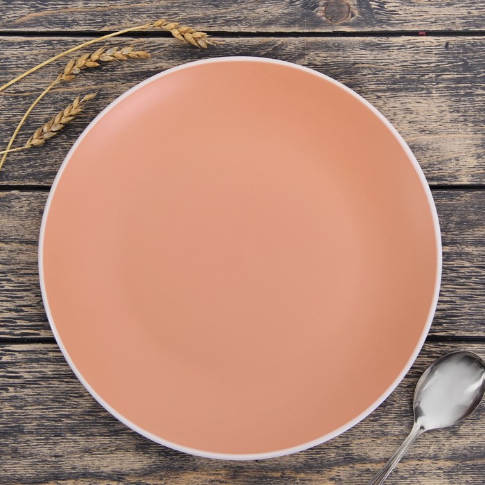 Тарелка обеденная 27 см "Ваниль", цвет персиковый
